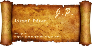 József Péter névjegykártya