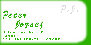 peter jozsef business card